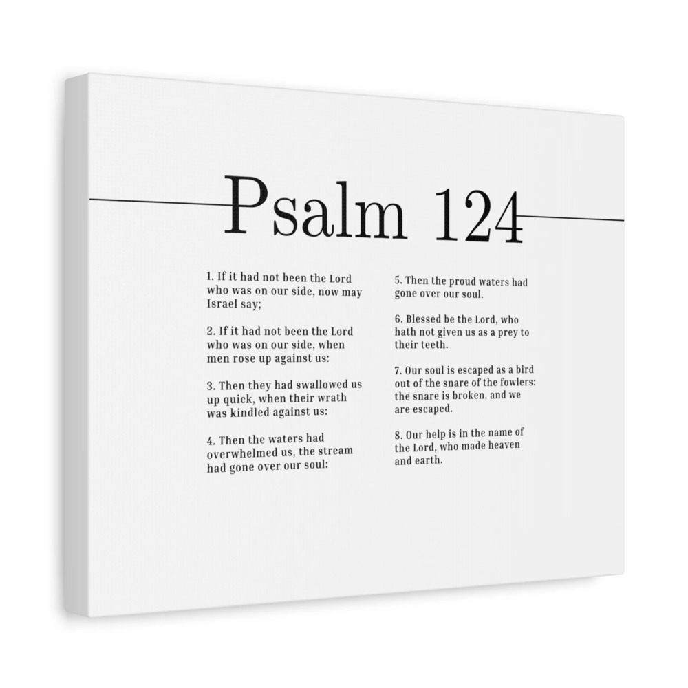 Scripture Canvas Is In The Name Of The Lord Psalm 124 Christian Wall Art Bible